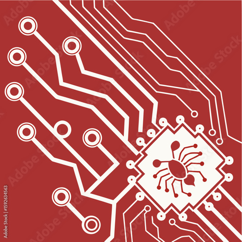 PCB Board Lines Background Vector Circuit Pattern