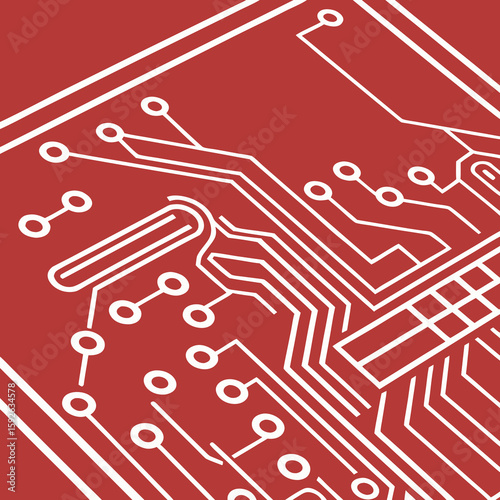 PCB Board Lines Background Vector Circuit Pattern
