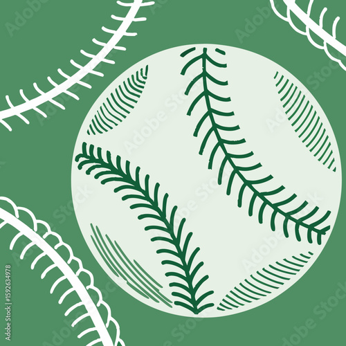 Baseball Ball Stitching Design