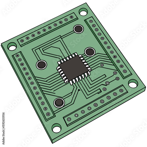 PCB Board Lines Background Vector Circuit Pattern