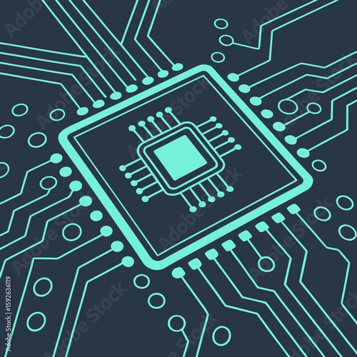 PCB Board Lines Background Vector Circuit Pattern