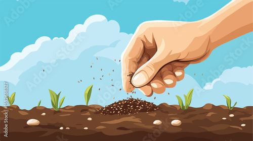 Precision Seed Sowing Illustration