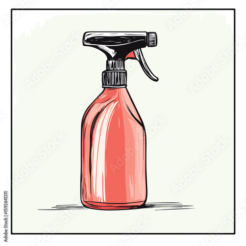 Sprayer Sketch on White Background