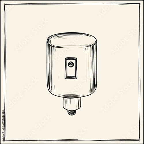 Hand-drawn Type C Plug Sketch