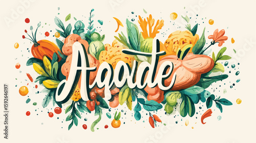 Handmade Cooking Typography Vector Illustration