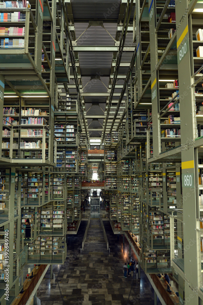 Fototapeta premium Biblioteca Vasconcelos, also known as the Megabiblioteca by the press, is a library in the Buenavista neighborhood of Mexico City.