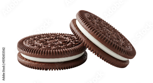 Tableau sur toile Isolated Chocolate Cookies