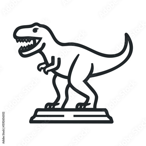 Dinosaur sculptures highlight prehistoric life in a modern museum