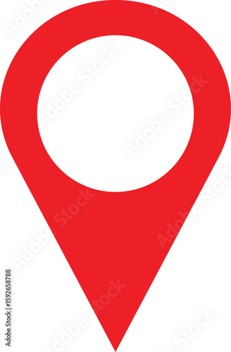 Free Download Bright red location pin icon on a clean white background - GFXLoad