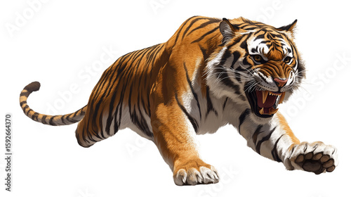 Tigher Fast Cheetah Running – Powerful Wildlife Predator in Full Sprint Action Shot