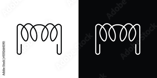 Obraz na płótnie Wire coil icons. Minimal vector icons pack for web