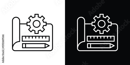 Prototyping icons. Minimal vector icons pack for web