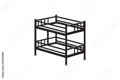 Bunk bed silhouette.