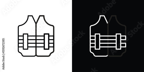 Canvas Print Lifejacket icons. Minimal vector icons pack for web