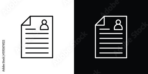 Obraz na płótnie Curriculum icons. Minimal vector icons pack for web