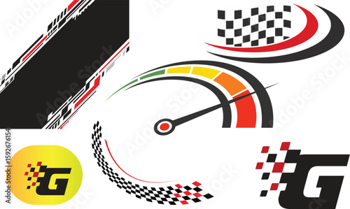 racing vector, speedometer icon, speed gauge, racing stripe, checkered flag, motorsport design, race track vector, racing background, automotive graphics, sport car decal, motion graphic, vector speed