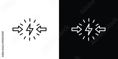 Tablou pe pânză Conflict icons. Minimal vector icons pack for web