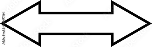 Simple black and white graphic of two opposing arrows pointing left and right