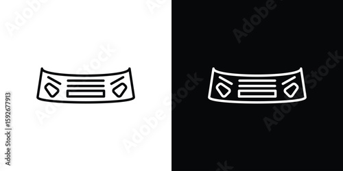 Tableau sur toile Car bumper icons. Minimal vector icons pack for web