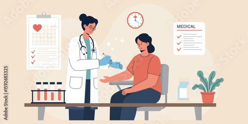 Healthcare professional assisting patient in modern clinic setting