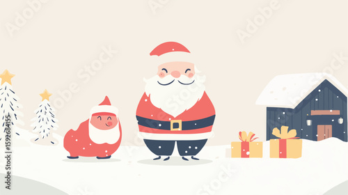 Christmas Manger Character Vector Illustration