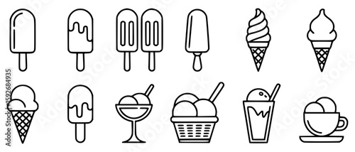 Frozen treats and desserts in various forms cream popsicles