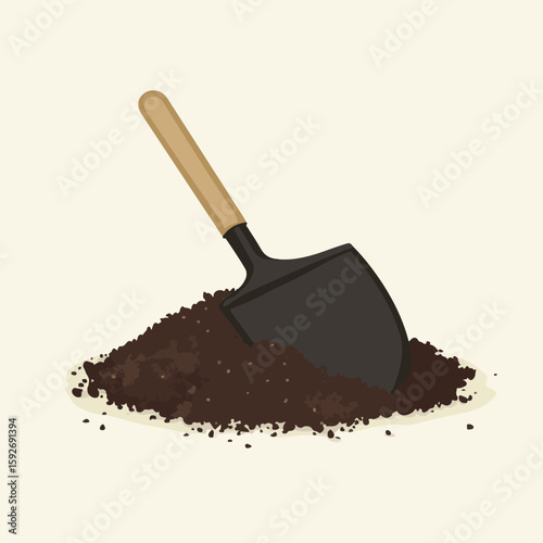 Gardening tools flat vector illustration