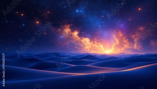  abstract the dark blue desert background