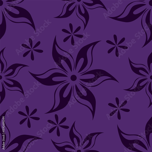 textile design with abstract flower pattern