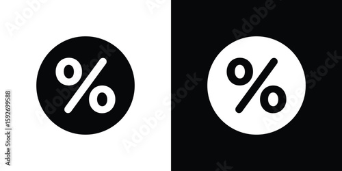 Cuadro en lienzo Percent icons