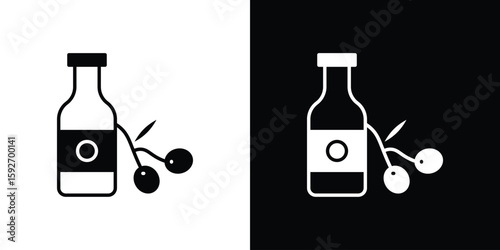 Quadro su tela Olive oil icons
