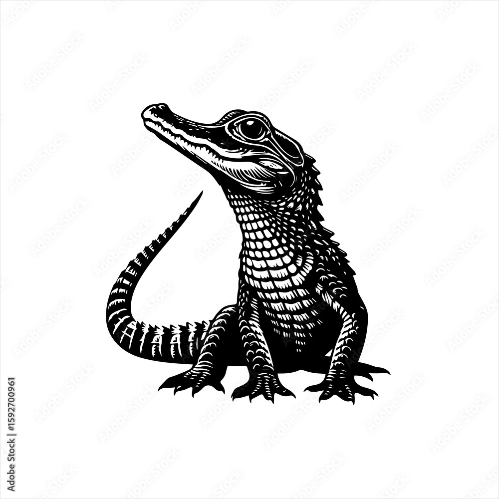 Fototapeta premium Alligator isolated on white background