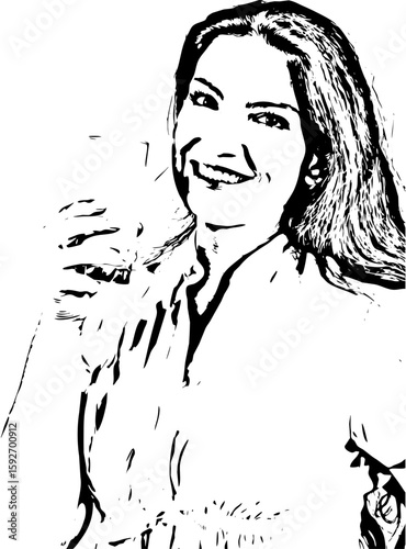 Happy milk woman