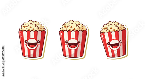 Playful Popcorn Stickers