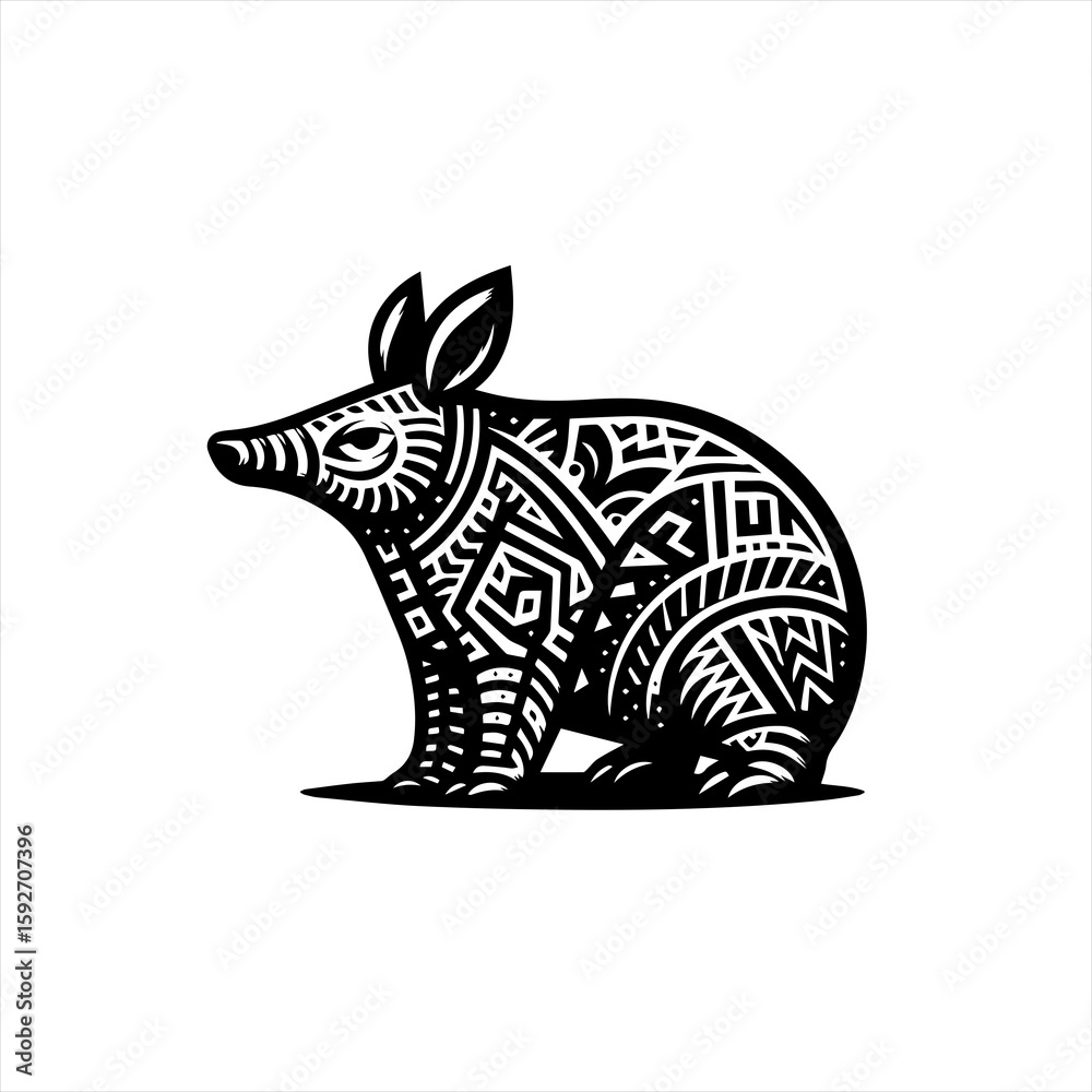 Obraz premium Aardvark isolated on white background