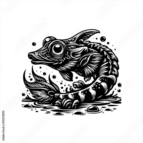 A monstrous fish illustration
