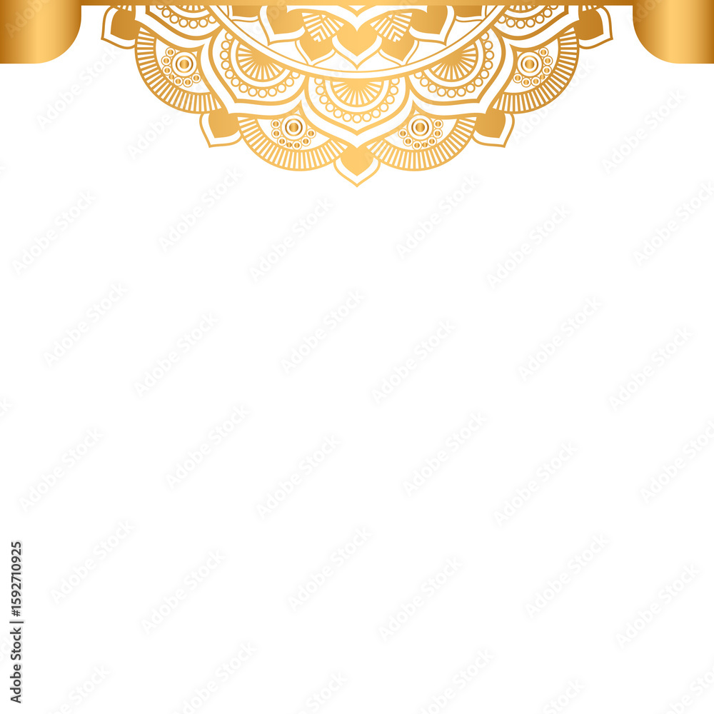 Fototapeta premium luxury ethnic golden mandala for indian wedding invitation card template design 