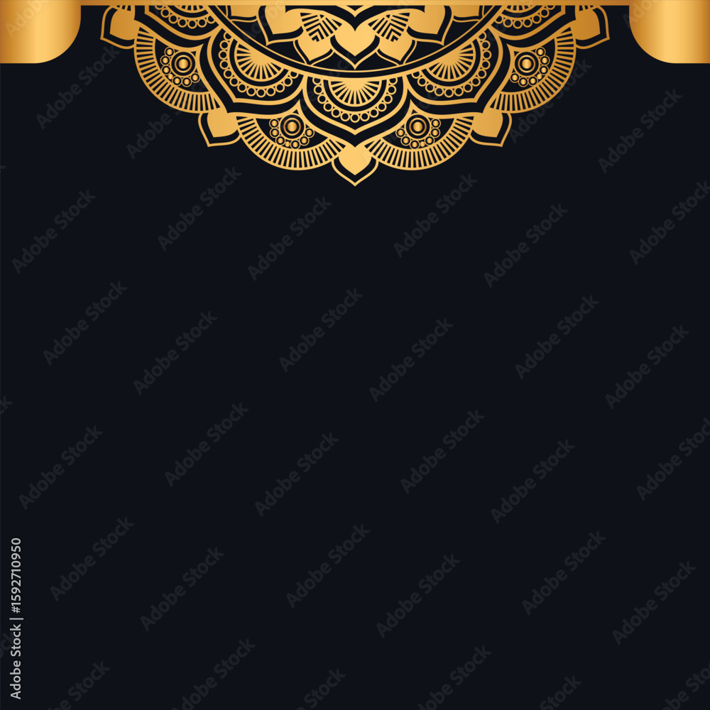 Fototapeta premium luxury ethnic golden mandala for indian wedding invitation card template design islamic arabic mandala ornament background 