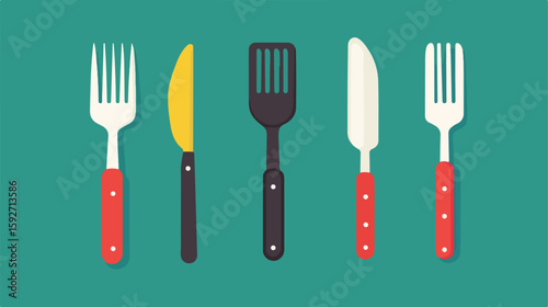 Grill Cutlery Icon Vector Illustration