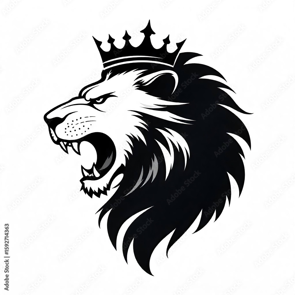 Obraz premium simple lion head tattoo