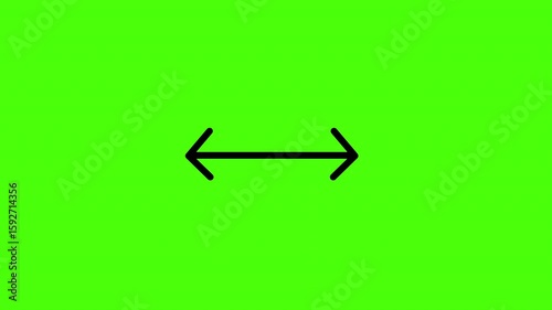 Dynamic green screen 2 sides arrow dotted animation with flowing arrow-shaped dotted patterns in seamless motion. Perfect for directional visual effects, overlays. 