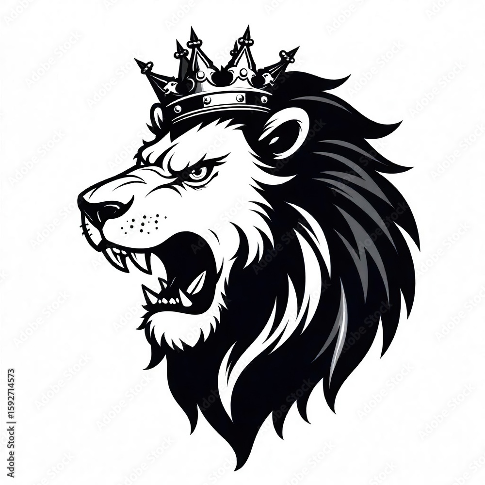 Obraz premium lion head vector mascot logo