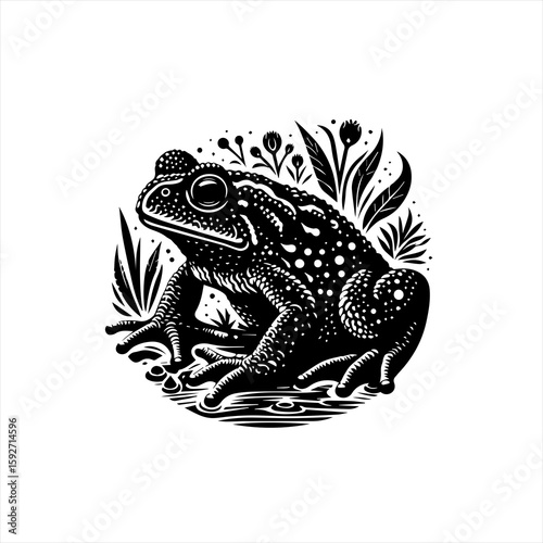 A toad isolated on white background