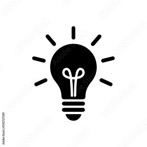 Light buble icon design. illustration isolated on white background