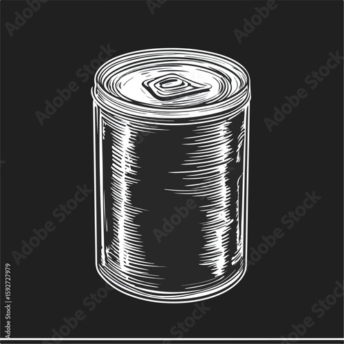 Hand Drawn Canned Food Sketch Symbol