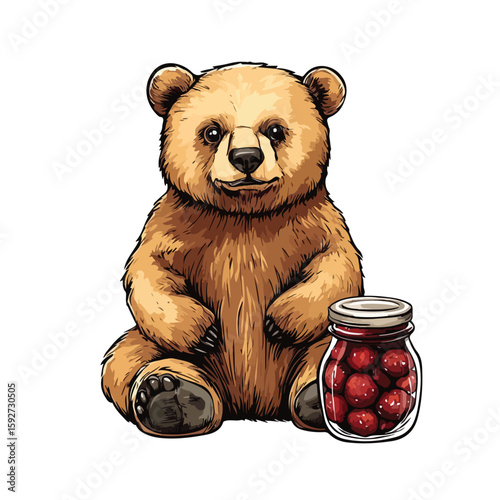 Hand-Drawn Marmalade Bear Sketch Symbol