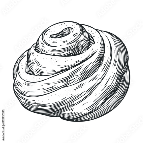 Sweet pastry swirl perfect for desserts or bakery menus