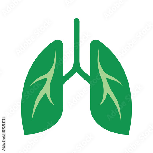 lungs with leaf motif vector art