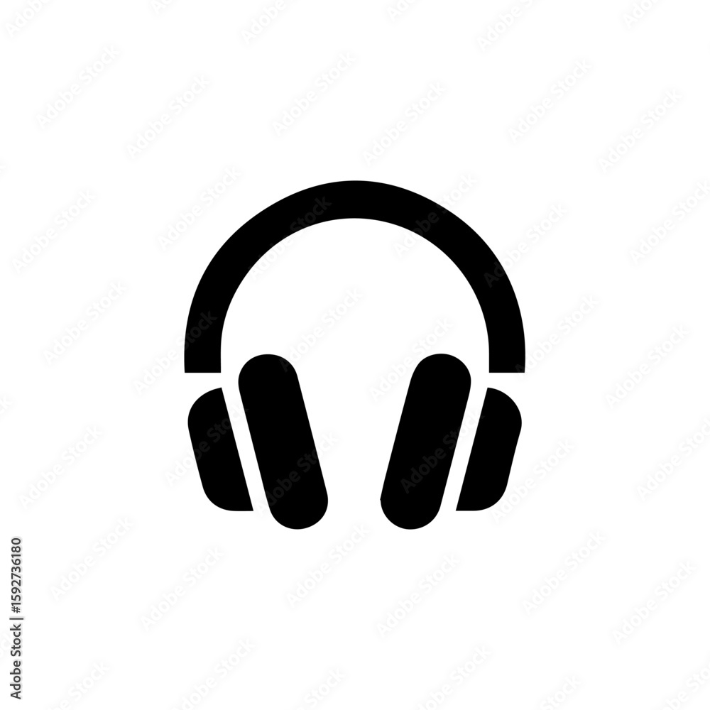 headphones symbol icon design. illustration isolated on white background headphones symbol icon design. illustration isolated on white background