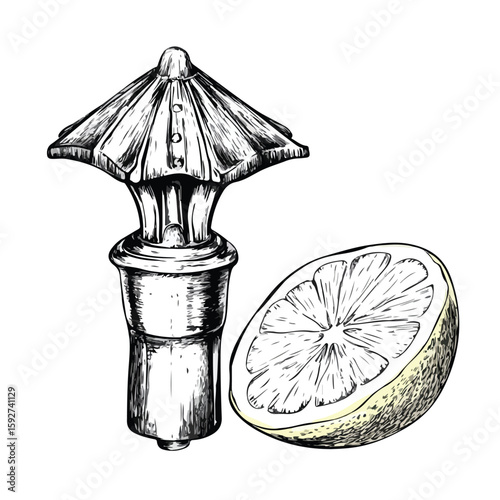 Hand-drawn Lemon Squeezer Sketch